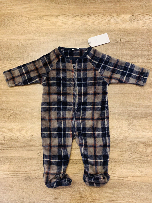 Checked Fleece Onesie