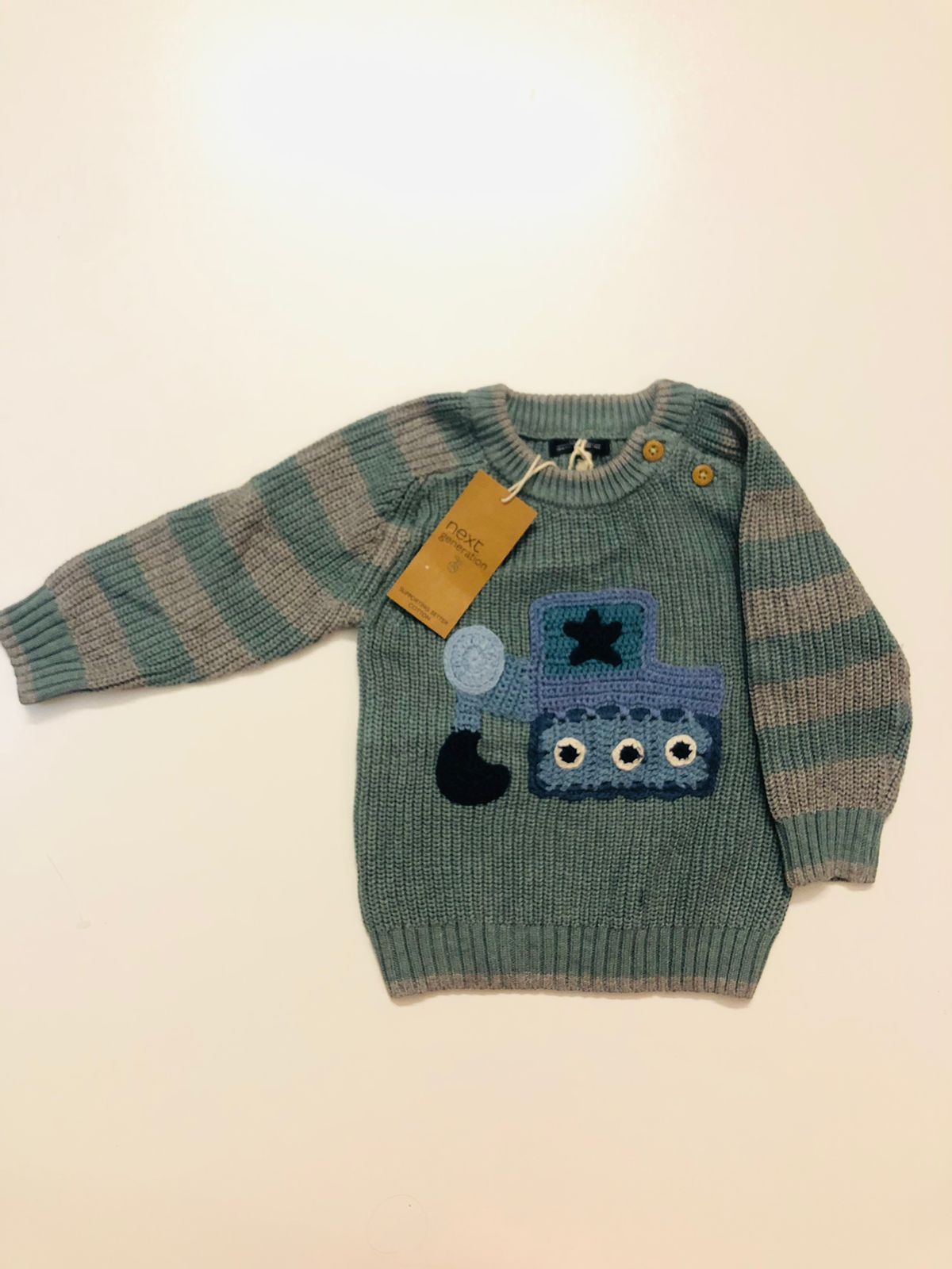 Knitted Tractor Sweater