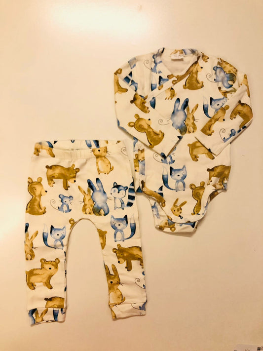 Animal Themed Bodysuit Trouser Set