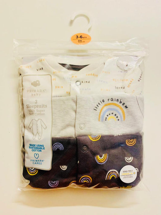 Pack of 3 Sleepsuits