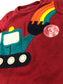 Appliqued tractor Sleepsuit