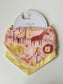 Set of 2 bibs yellow & pink