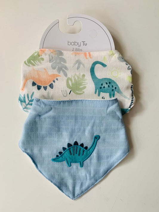 Set of 2 Dino Bibs