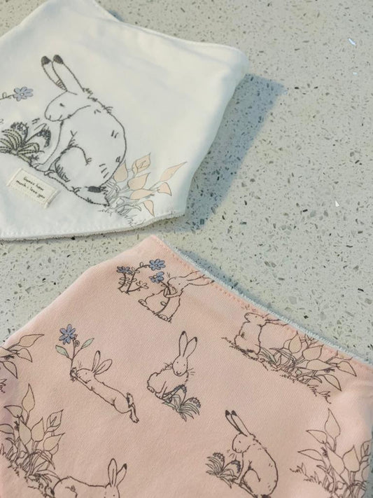 2 Packs Bibs rabbit themed