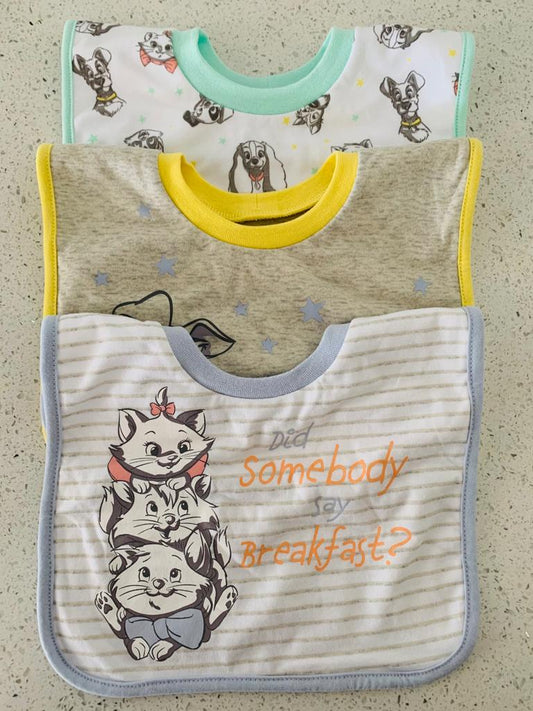 Set of 3 Aristocats Bibs