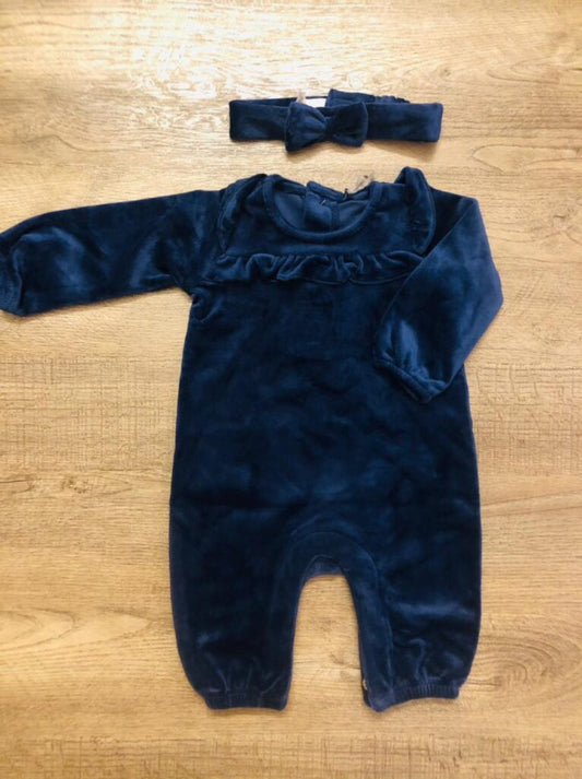 Velvet Onesie with headband