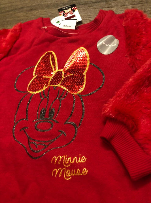 red mickey fleeced PJ Set