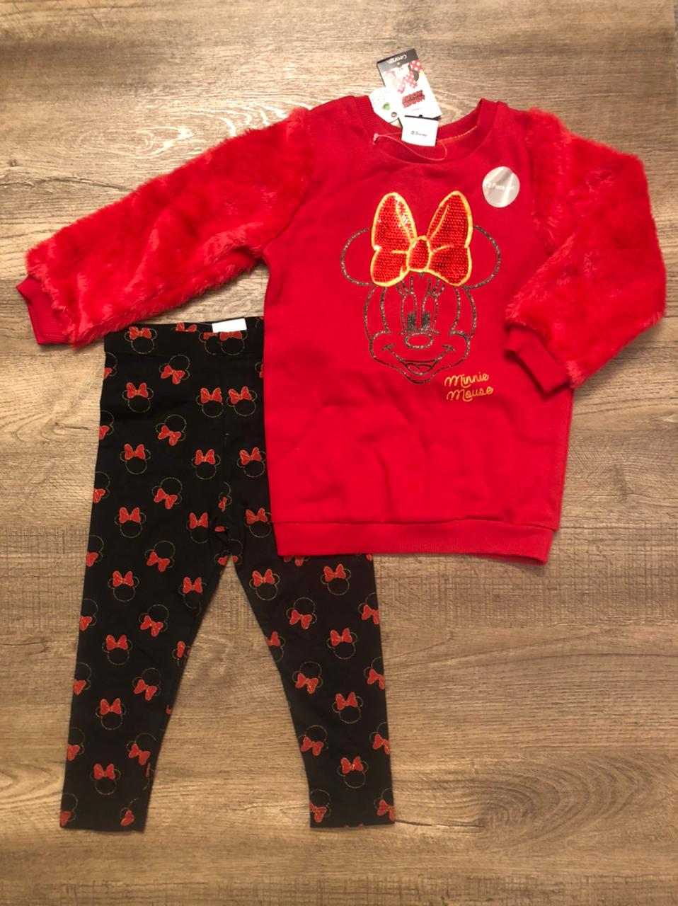 red mickey fleeced PJ Set