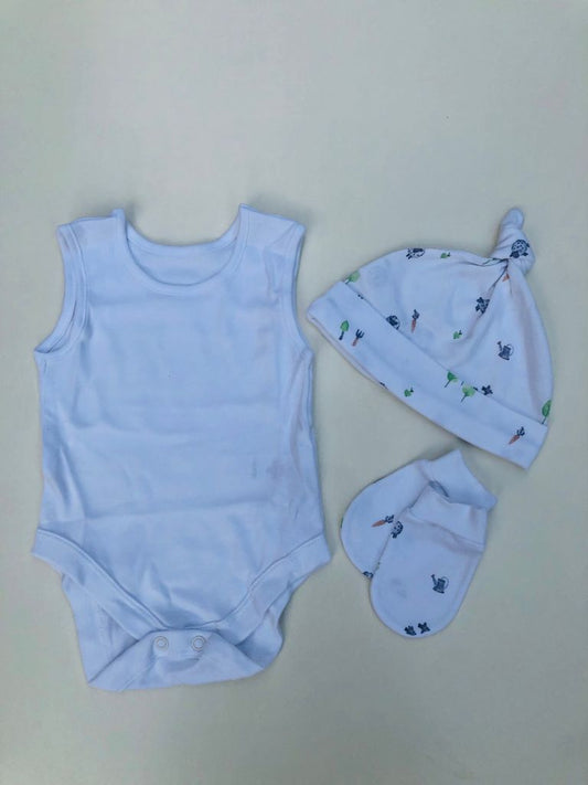 Bodysuit Cap and Mitten Set