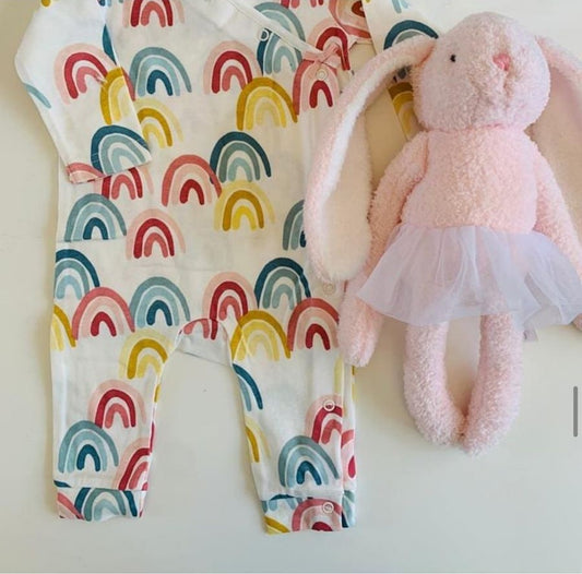 Rainbow Themed Footies Sleepsuit