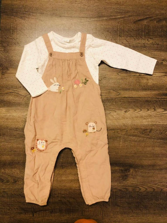 Light Brown Bunny Dungaree