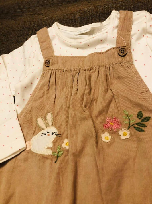 Light Brown Bunny Dungaree