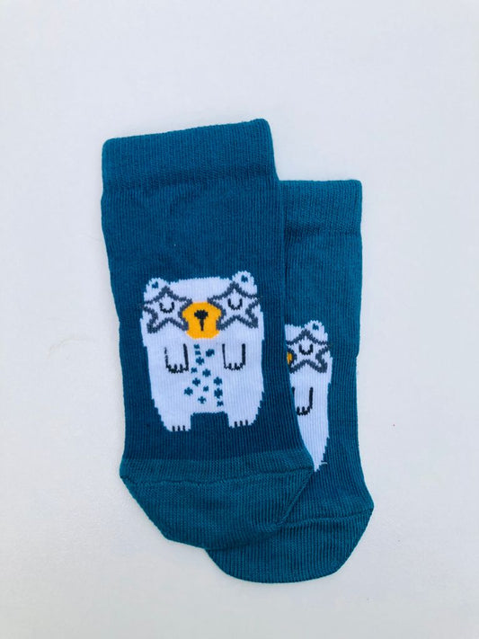 Owl Themed Blue Socks