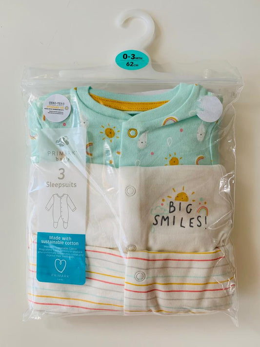 Pack of 3 Sleepsuits
