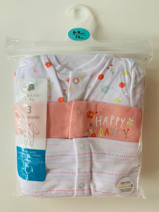 Pack of 3 sleepsuits(In-stock)