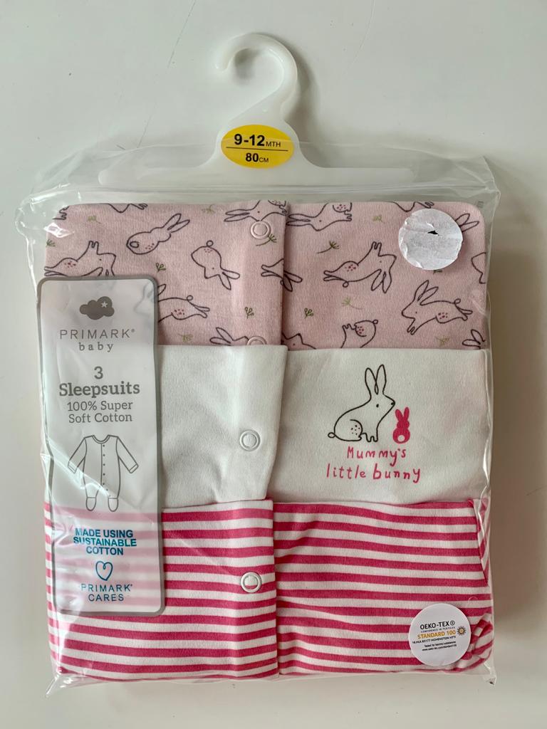 0" Little Bunny" Pack of 3 Seepsuits(In-stock)