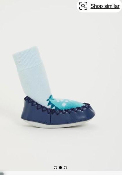 Navy Blue Moccasin Slipper Socks