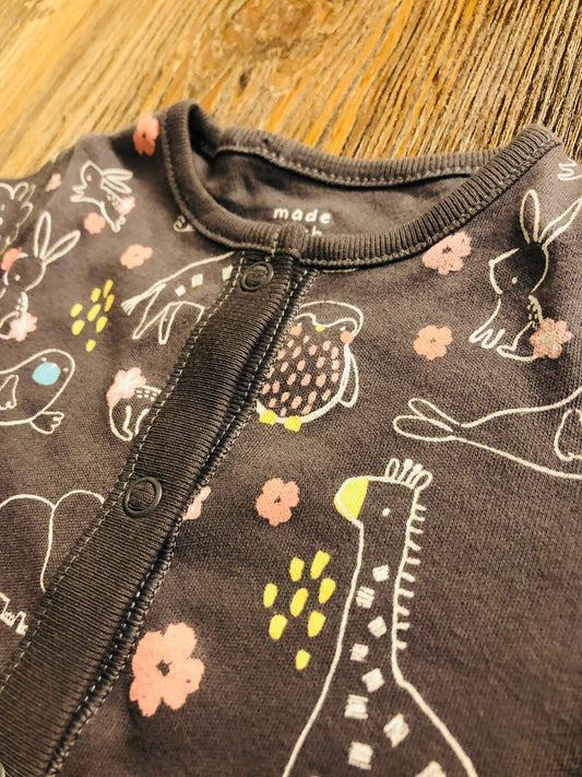 F&F Elephant Themed Sleepsuit