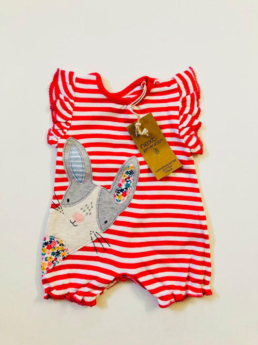 NEXT Appliqued Rabbit Romper