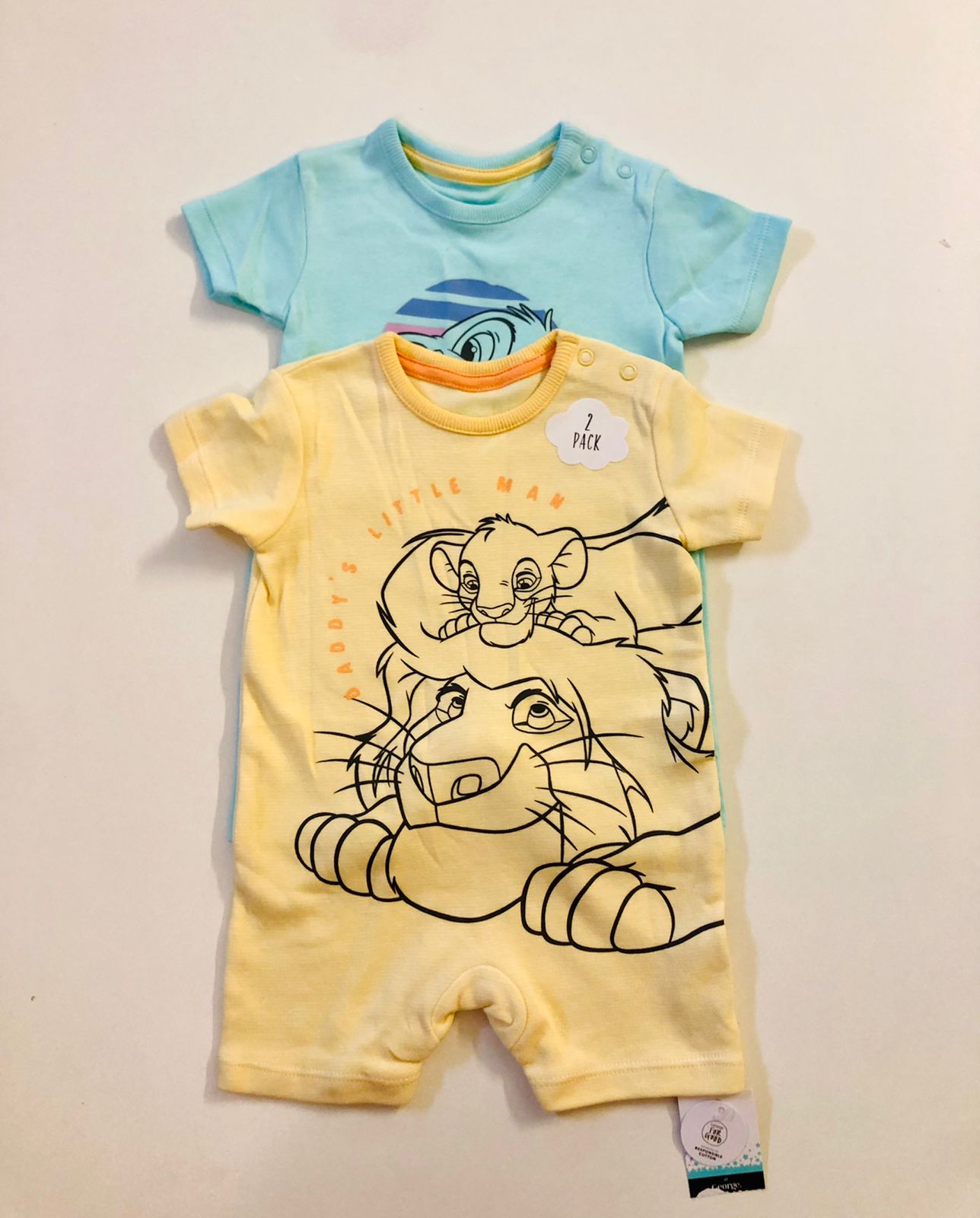 Pack of 2 Simba Themed Rompers