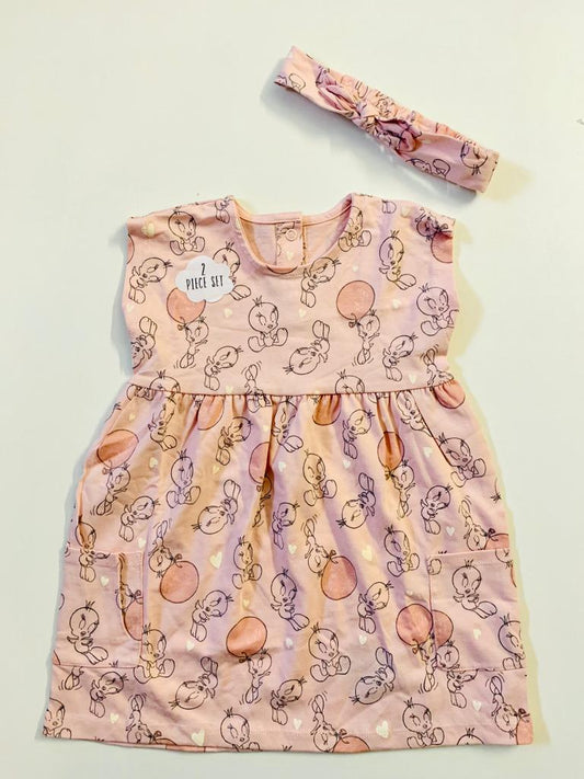 George Tweety frock with Headband