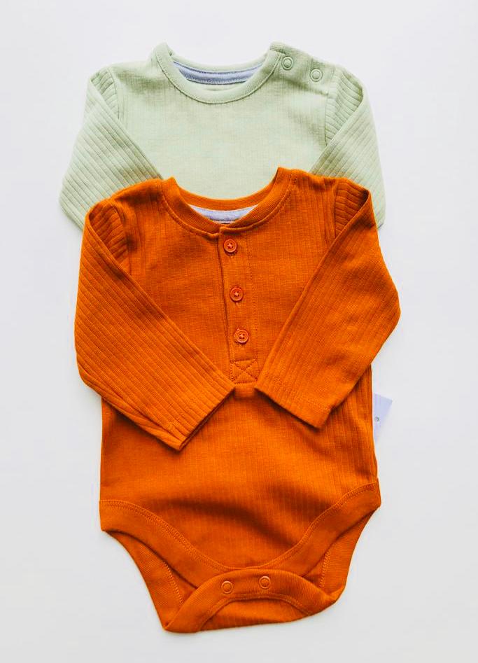 Pack of 2 Sleeved Bodysuits
