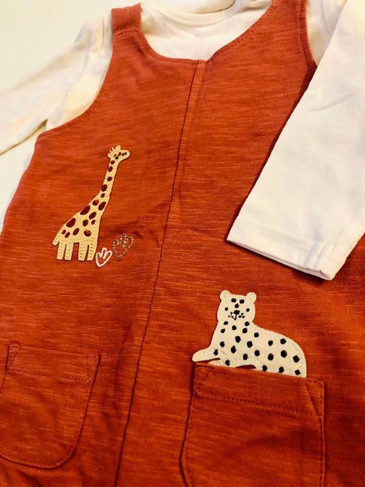 Giraffe Themed Dungaree