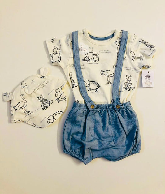 Dungaree Set with Cap