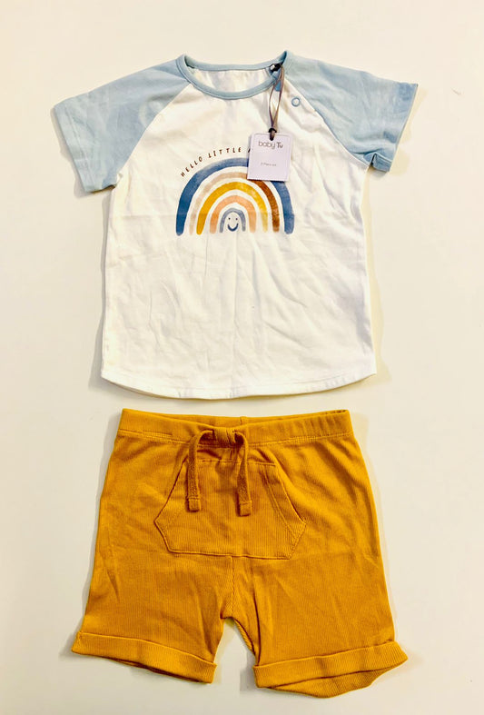 Little Rainbow Pack of shirt & Shorts