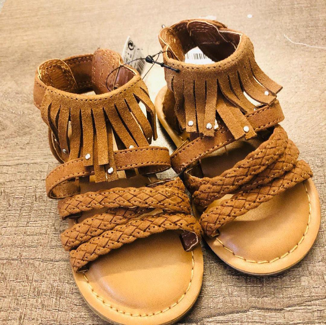 Leather Stripe Sandals