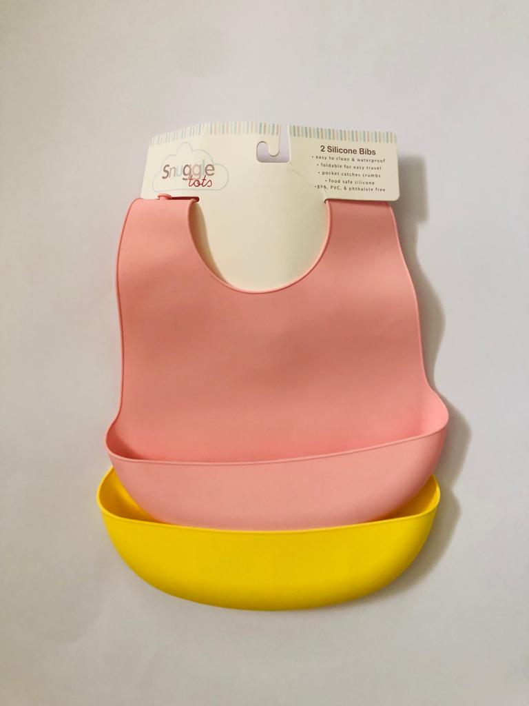 Snuggle Tots Pack of 2 Silicone Bibs