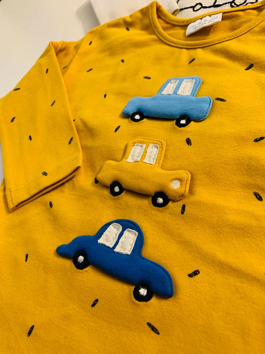 Next Pack of 3 Shirts Embossed Cars