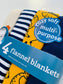 Gerber  Pack of 4 Flannel  Blankets (Warm swaddle sheet)