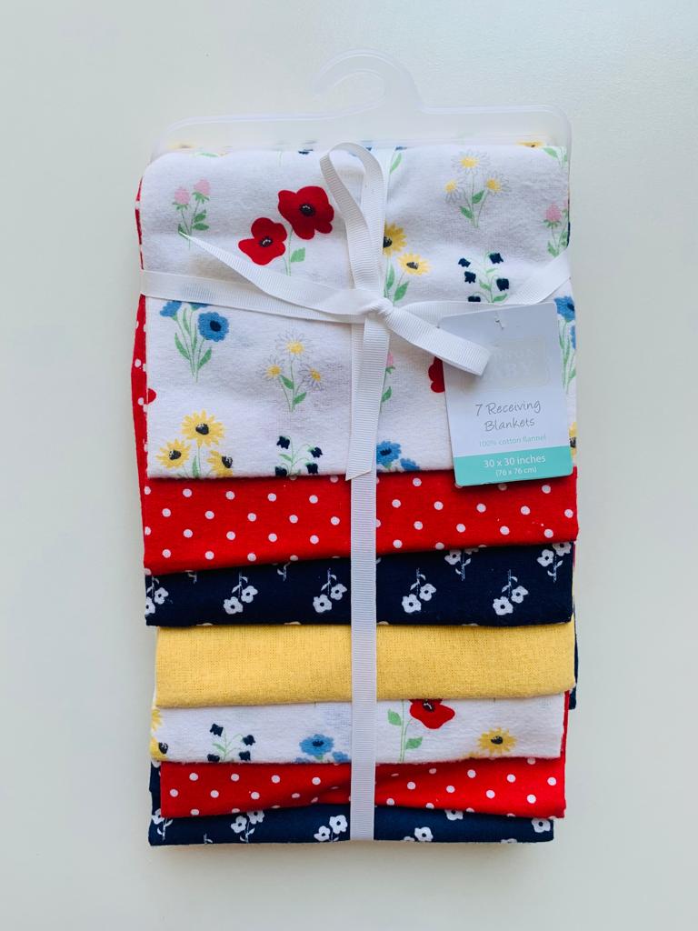 Pack of 4 or 3 Receiving Blankets ( warm swaddle sheets)