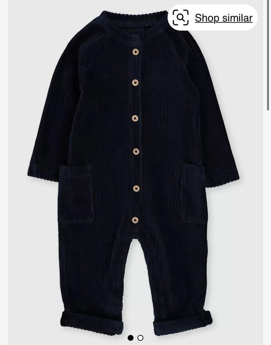 Tu Clothing Velour Textured Sleepsuit