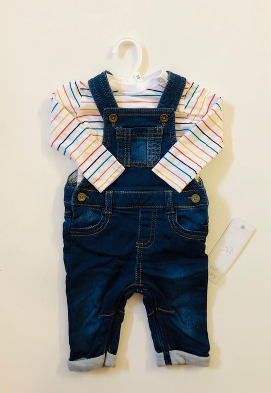 F&F Blue Denim Dungarees