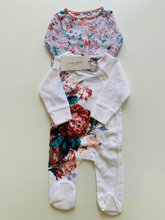 Laura Ashley Pack of 2 Sleepsuits