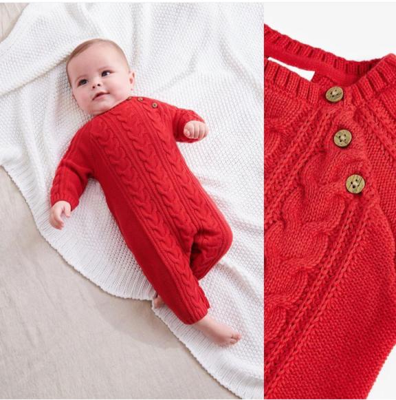 Next Knitted Footless Sleepsuit