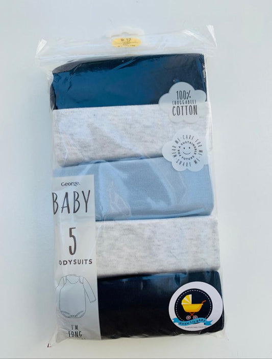 George Full Sleeved Pack of 5 Bodysuits