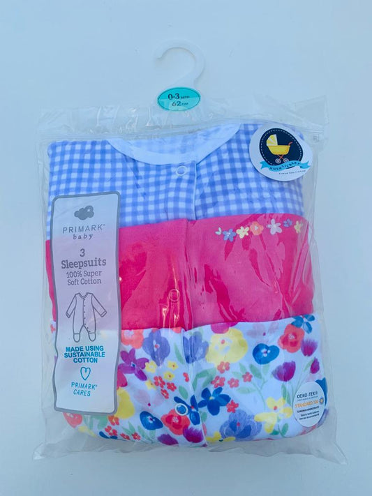 Primark Pack of 3 Sleepsuits