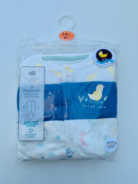 Primark Pack of 3 Sleepsuits