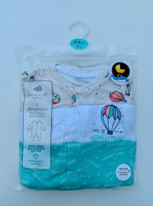 Primark Pack of 3 Sleepsuits