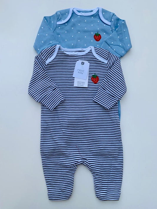 Next Pack of 2 footless Sleepsuits