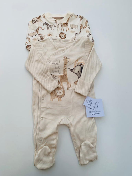 George Pack of 2 sleepsuits