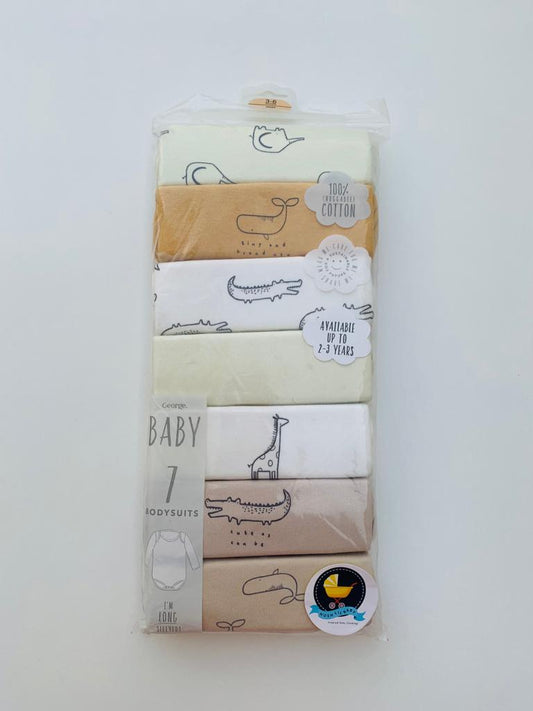 George  pack of 7 Full sleeved Bodysuits