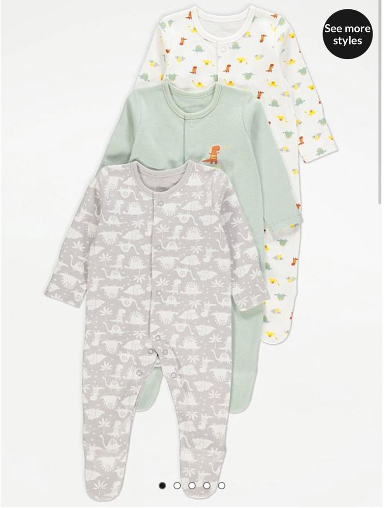 George Pack of 3 Sleepsuits