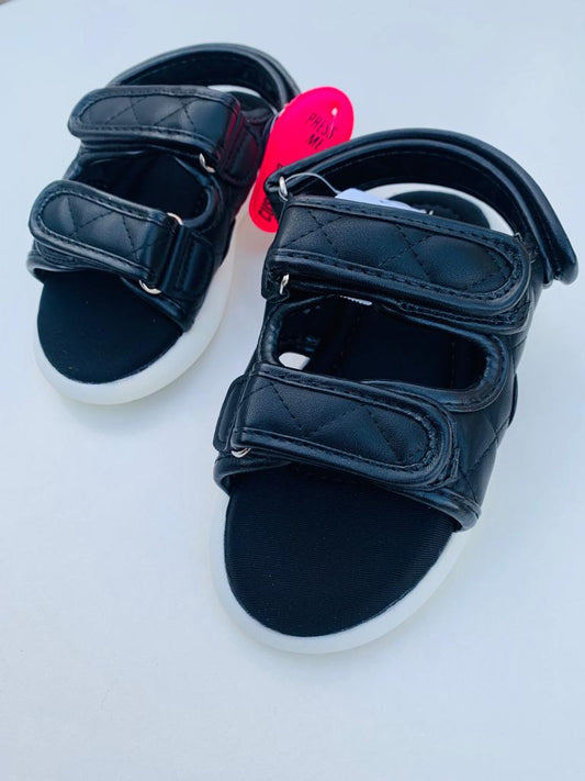 Next Black Shiny Sandals