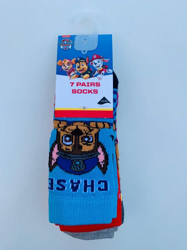 Next "Paw Patrol"  Pack of 7  Pair of Socks