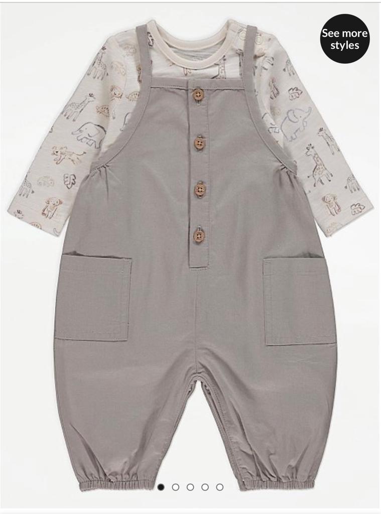 George Safari Themed Dungarees