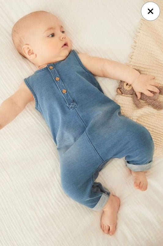 Next Stretchable  Denim Romper